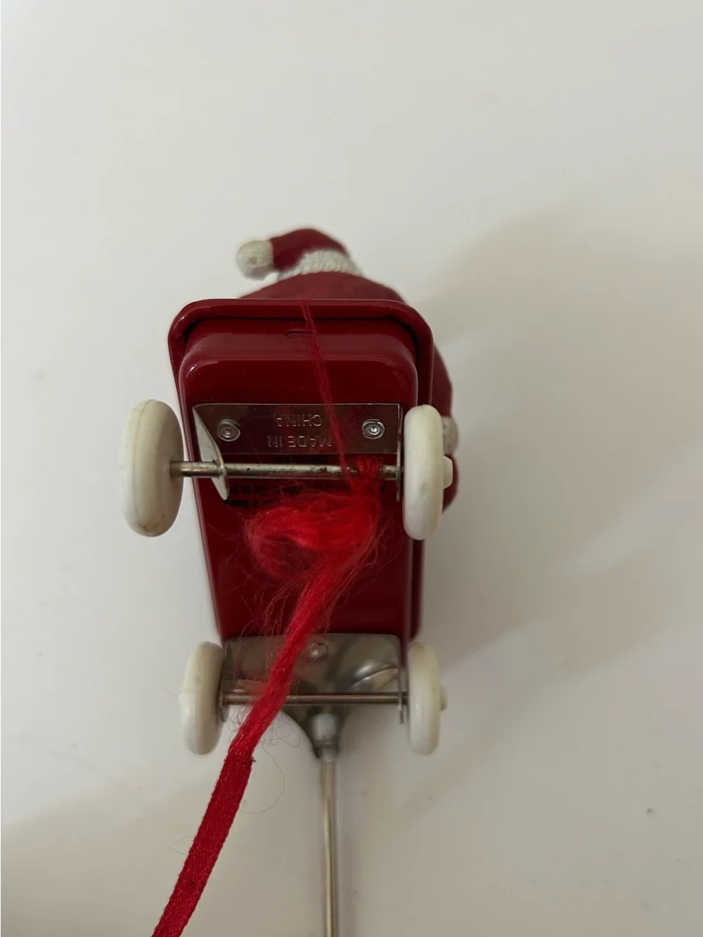 VERY RARE! Vintage 1999 Waving Santa Red Radio Flyer Wagon Toy Holiday Figurine